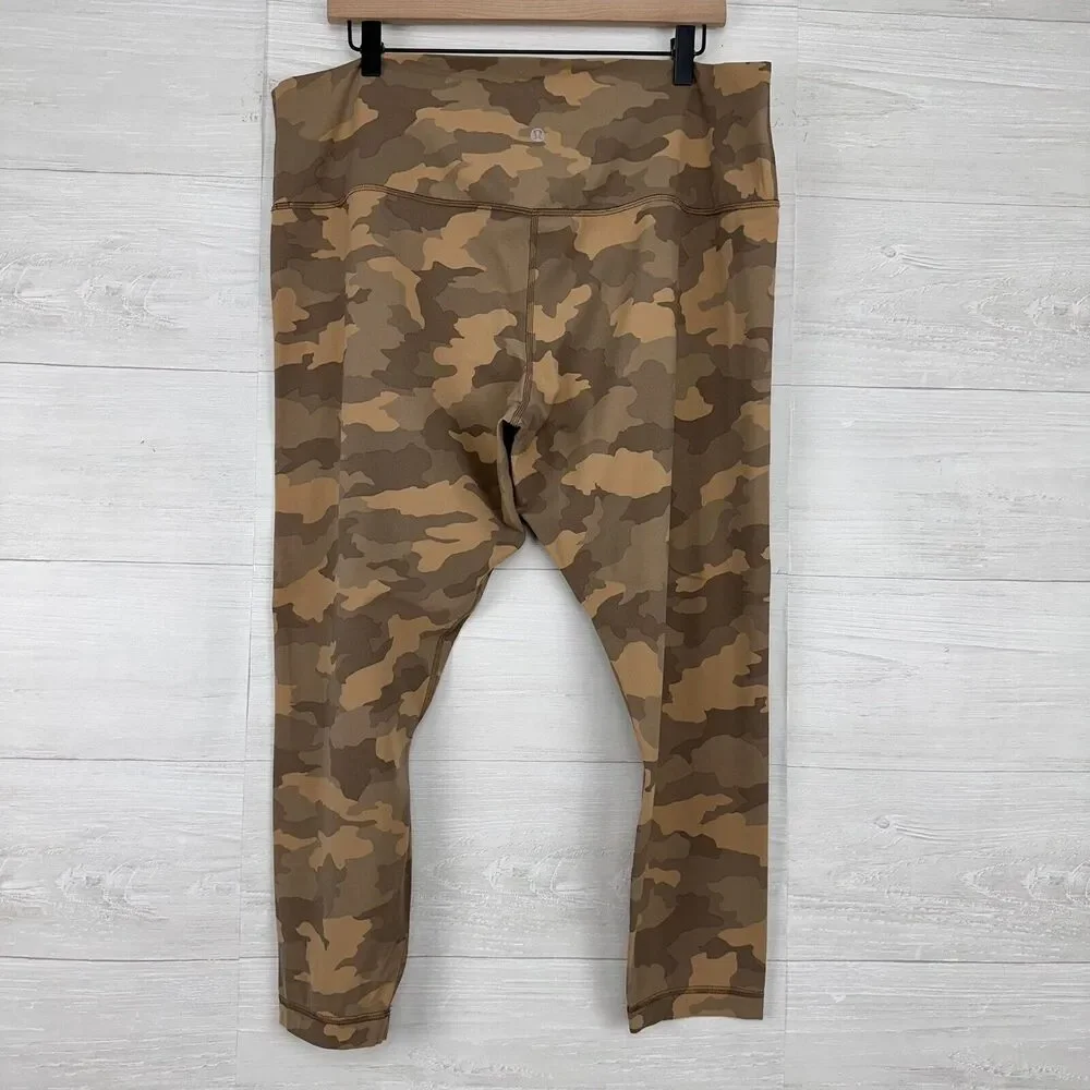 Lululemon Align High-Rise Pant Legging Size 20‎ Heritage 365 Camo Beige Athletic